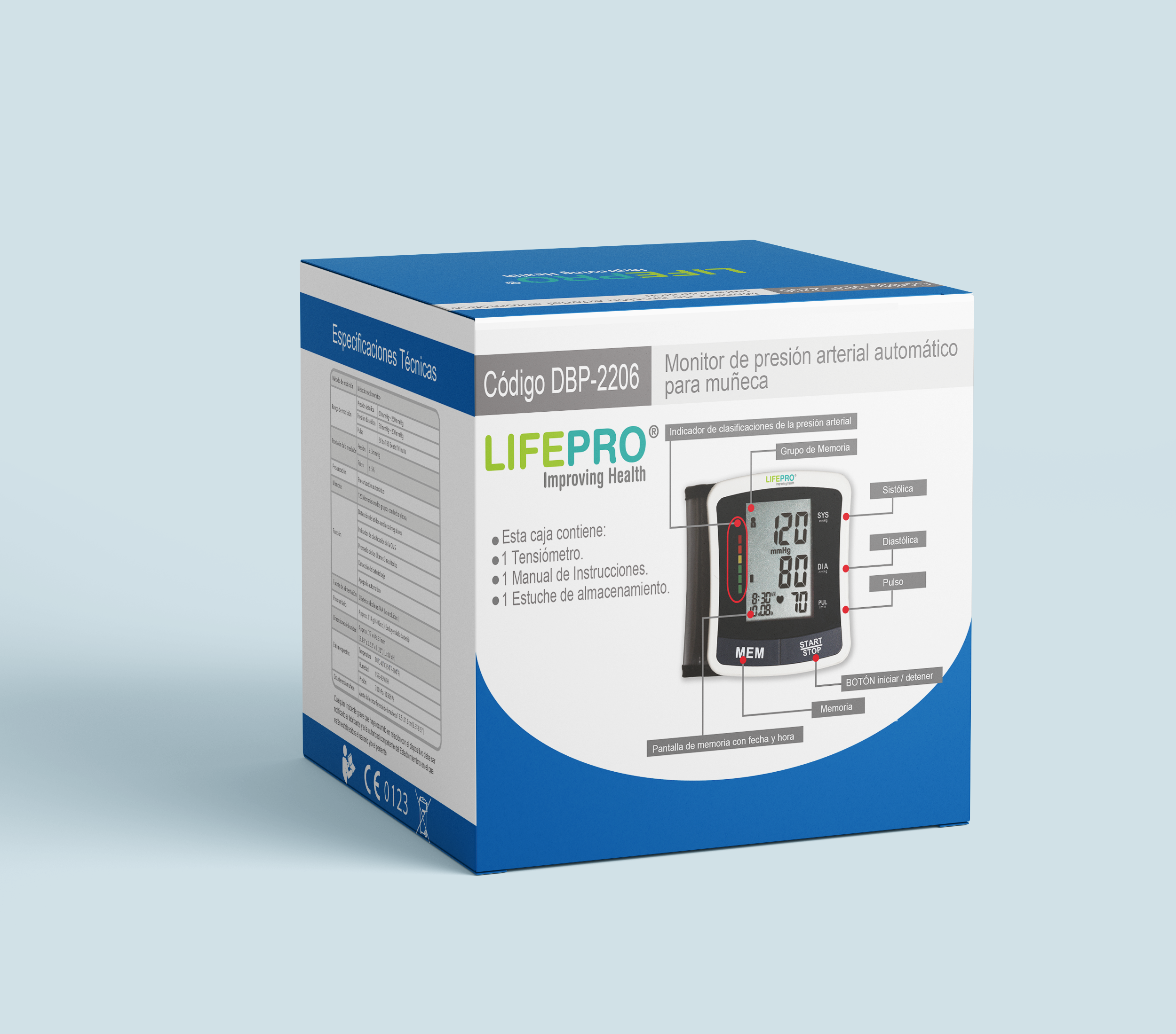 Monitor de Presion Arterial de Muñeca DBP-2206